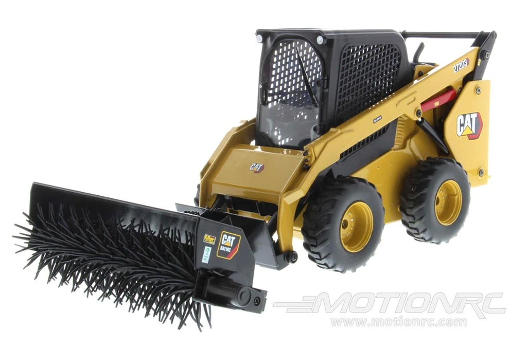 Diecast Masters 1/16 Scale Caterpillar 272D3 Skid Steer Diecast Loader - RTR with Bucket, Auger, Forks, and Broom DCM28007