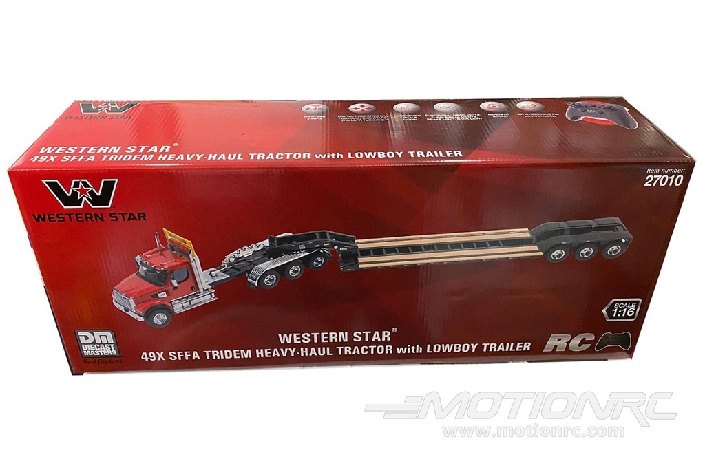 Diecast Masters 1/16 Scale Western Star 49X SFFA Tandem Semi Tractor with XL120 Trailer - RTR Combo DCM27010