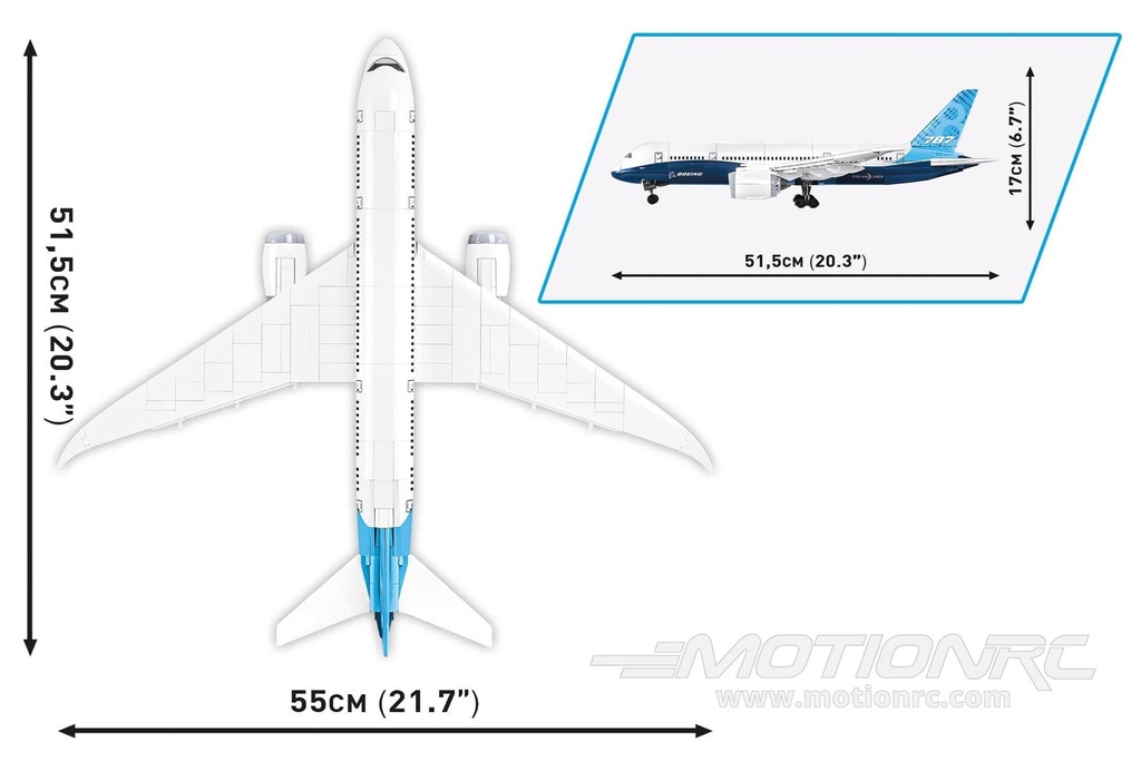 COBI Boeing 787-8 Dreamliner Passenger Jet 1:110 Scale Building Block Set COBI-26603