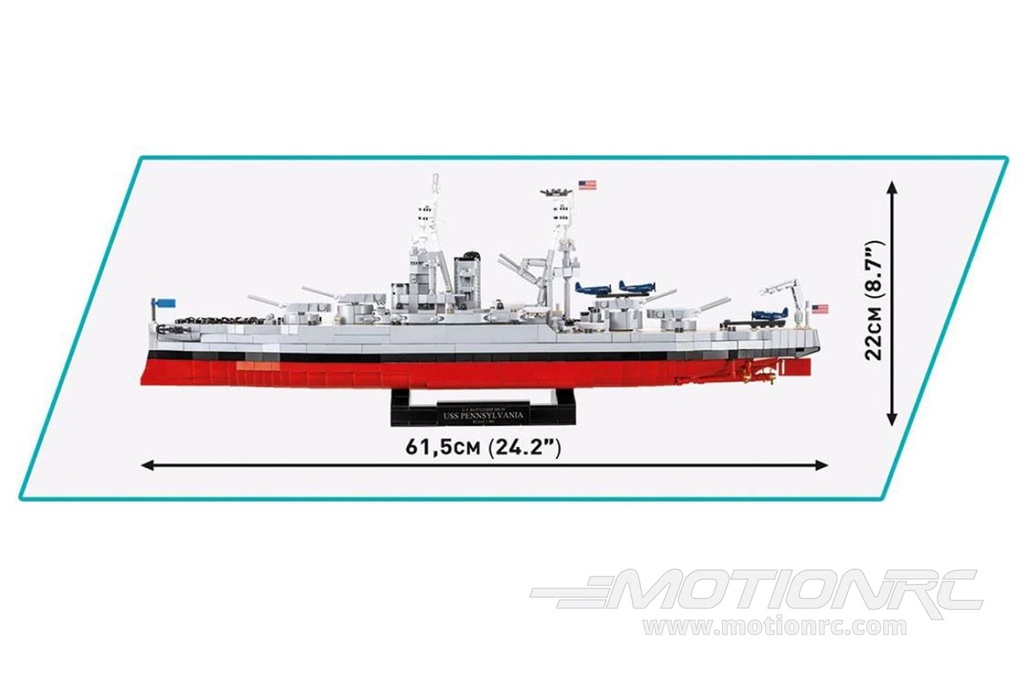 COBI Pennsylvania-Class Battleship 1:300 Scale 2 in 1 USS Arizona or USS Pennsylvania Executive Edition Building Block Set COBI-4842