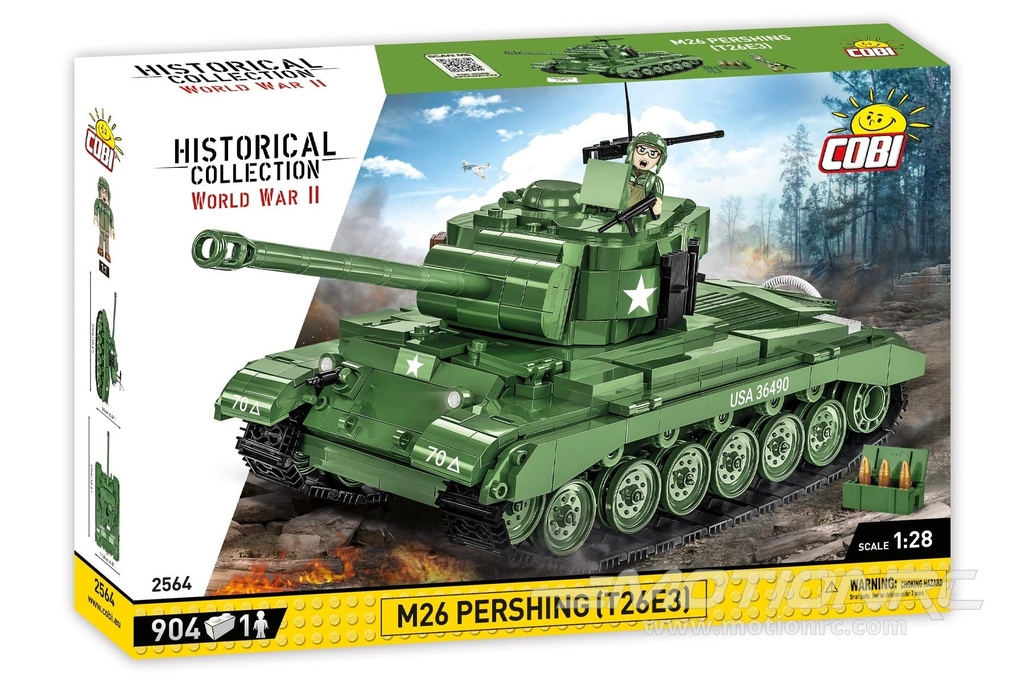 COBI M26 Pershing Tank 1:28 Scale Building Block Set COBI-2564