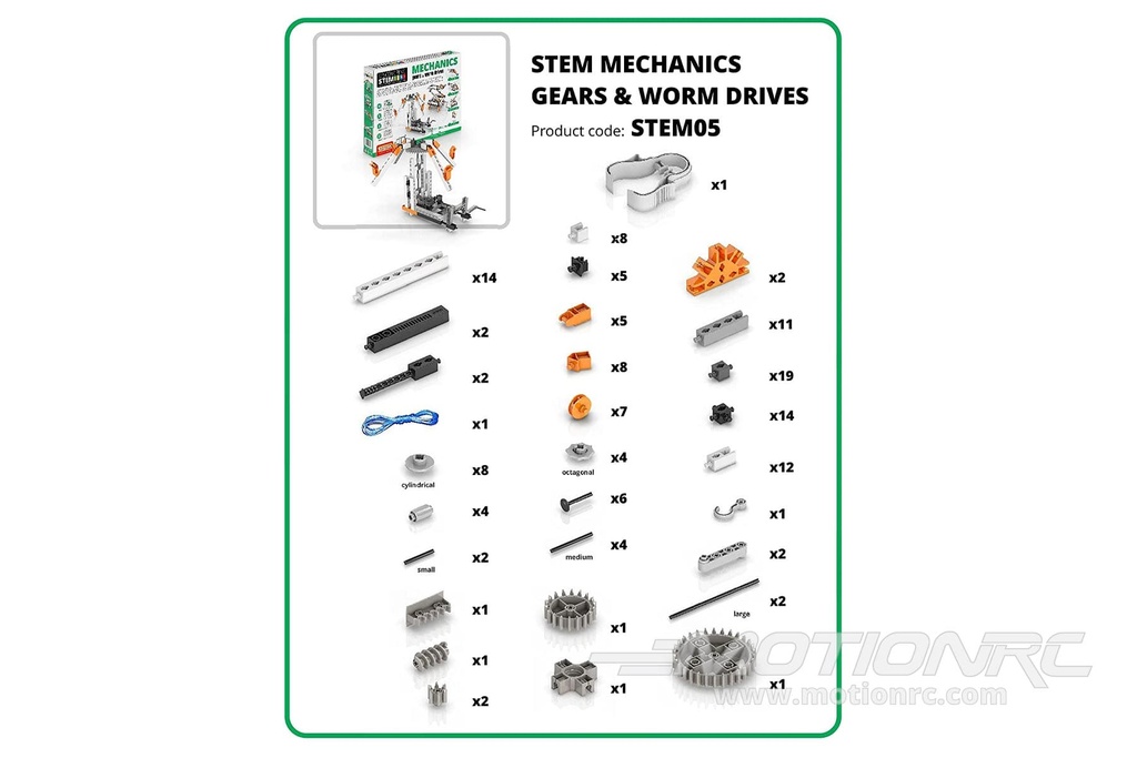 Engino STEM Mechanics - Gears and Worm Drives ELE-ENGSTEM05