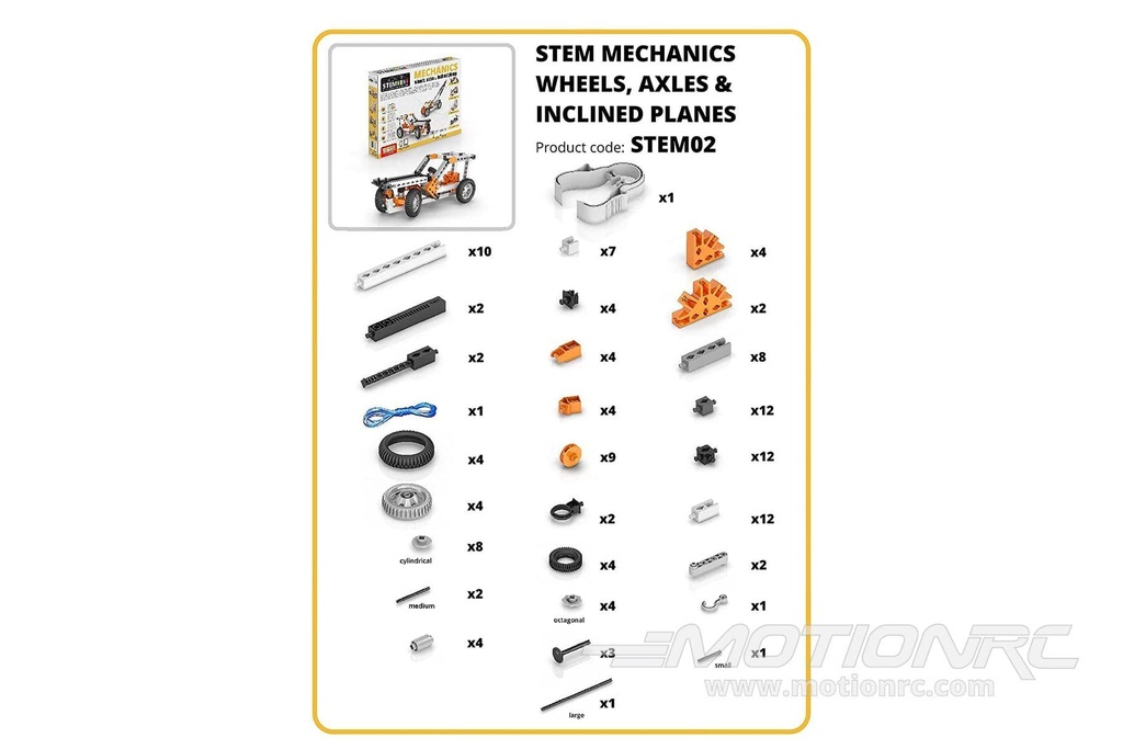 Engino STEM Mechanics - Wheels, Axles, and Inclined Planes ELE-ENGSTEM02