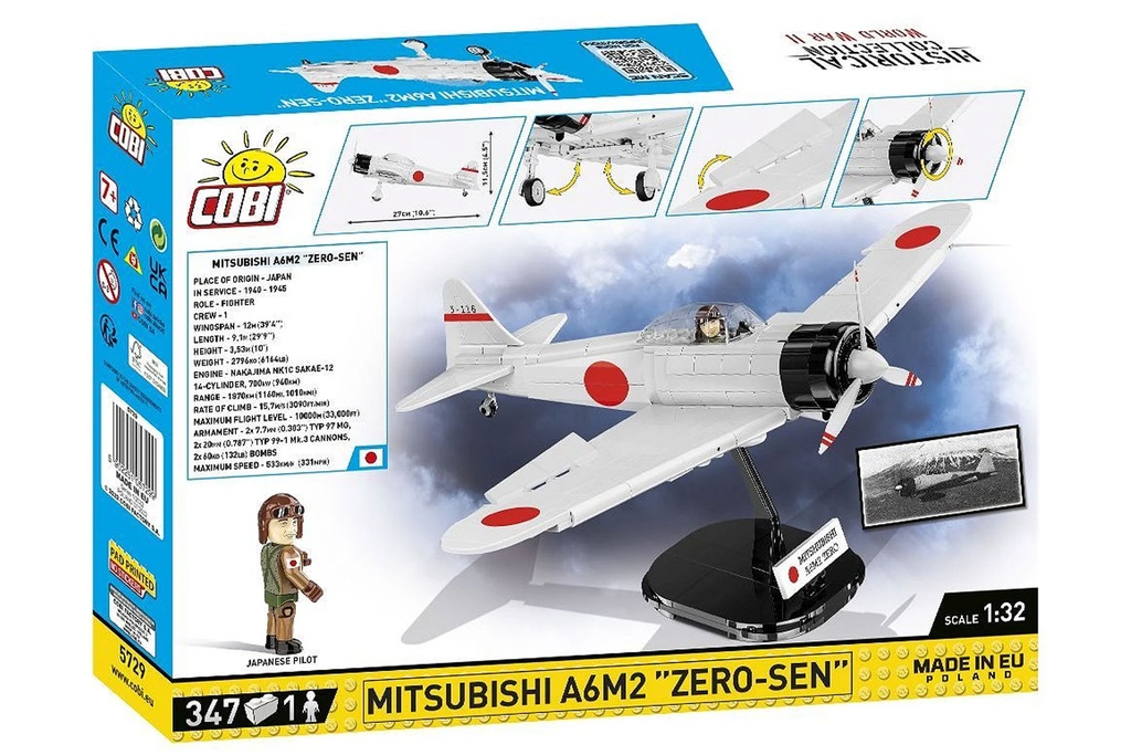 COBI Mitsubishi A6M2 "Zero-Sen" 1:32 Scale Building Block Set