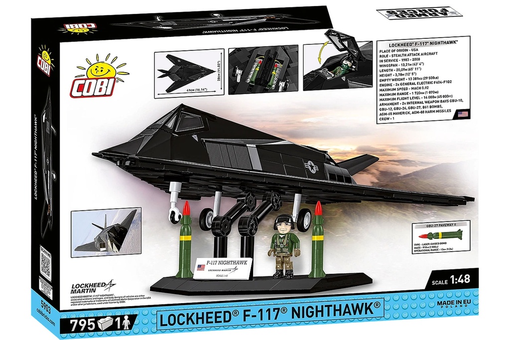 COBI Lockheed F-117 Nighthawk 1:48 Scale Building Block Set