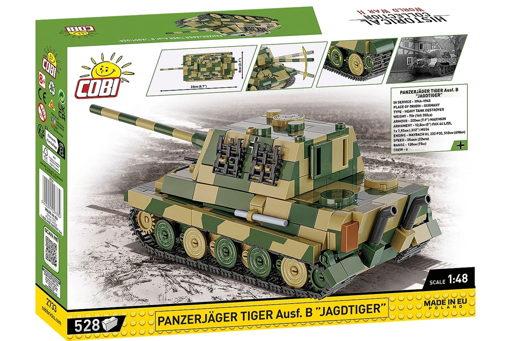 COBI Panzerjäger Tiger Ausf.B Jagdtiger Tank 1:48 Scale Building Block Set