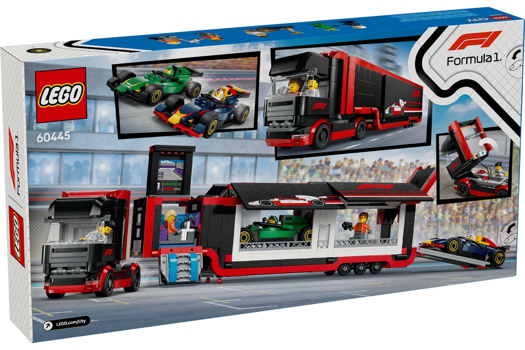 LEGO City F1® Truck with RB20 & AMR24 F1® Cars