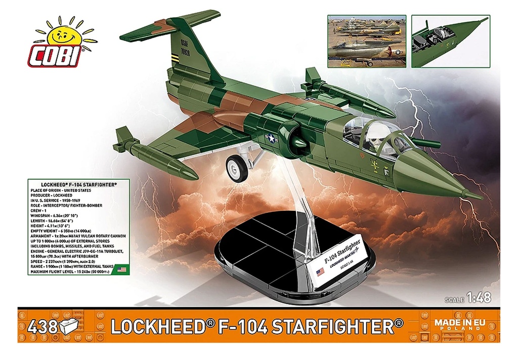 COBI Lockheed F-104 Starfighter 1:48 Scale Building Block Set