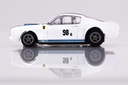 AFX Mega G+ HO Scale Ford Mustang GT350R - 1965 White/Blue Miles Slot Car