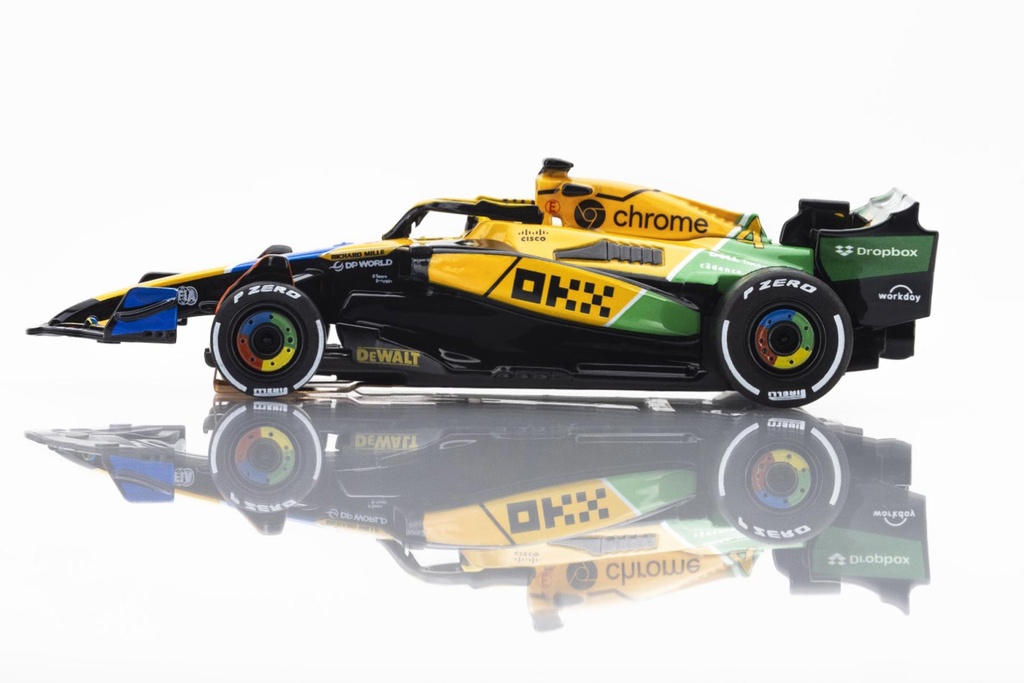 AFX Mega G+ HO Scale Mclaren F1 MCL38 #4 Senna Monaco 2024 Slot Car