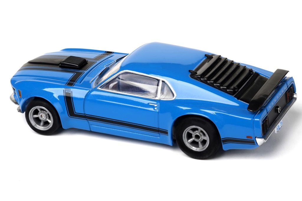 AFX Mega G+ HO Scale Mustang Boss 302 – Blue Slot Car