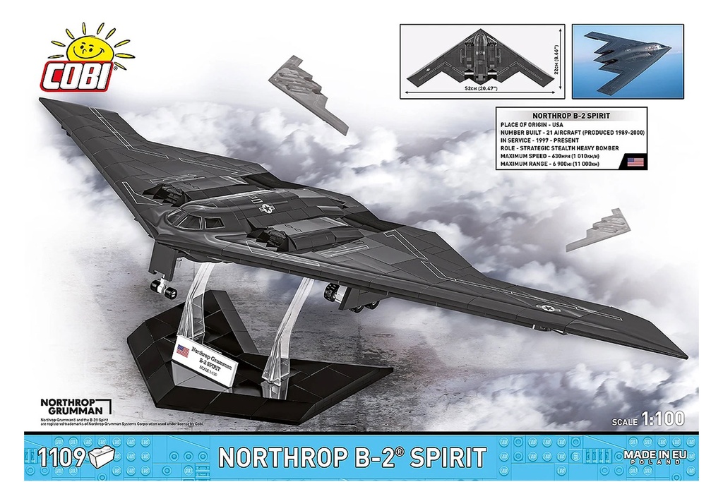 COBI Northrop Grumman B-2 Spirit 1:100 Scale Building Block Set