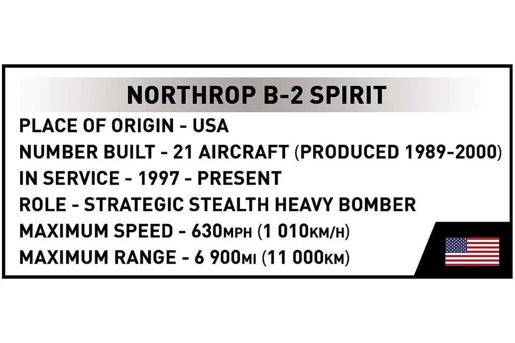 COBI Northrop Grumman B-2 Spirit 1:100 Scale Building Block Set