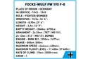 COBI Focke-Wulf FW 190 F-8 Fighter 1:48 Scale Building Block Set 