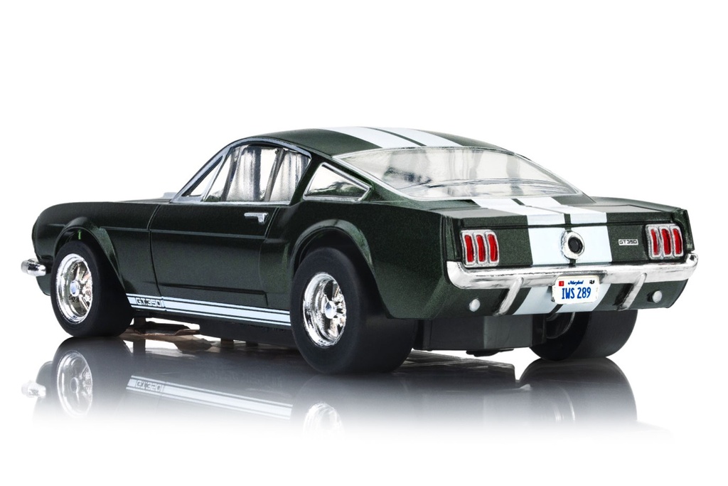 AFX Mega G+ HO Scale 1966 Shelby GT350 Ivy Green/White Stripes Slot Car