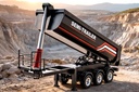 Huina 1/18 Scale Black Dump Truck Trailer - RTR