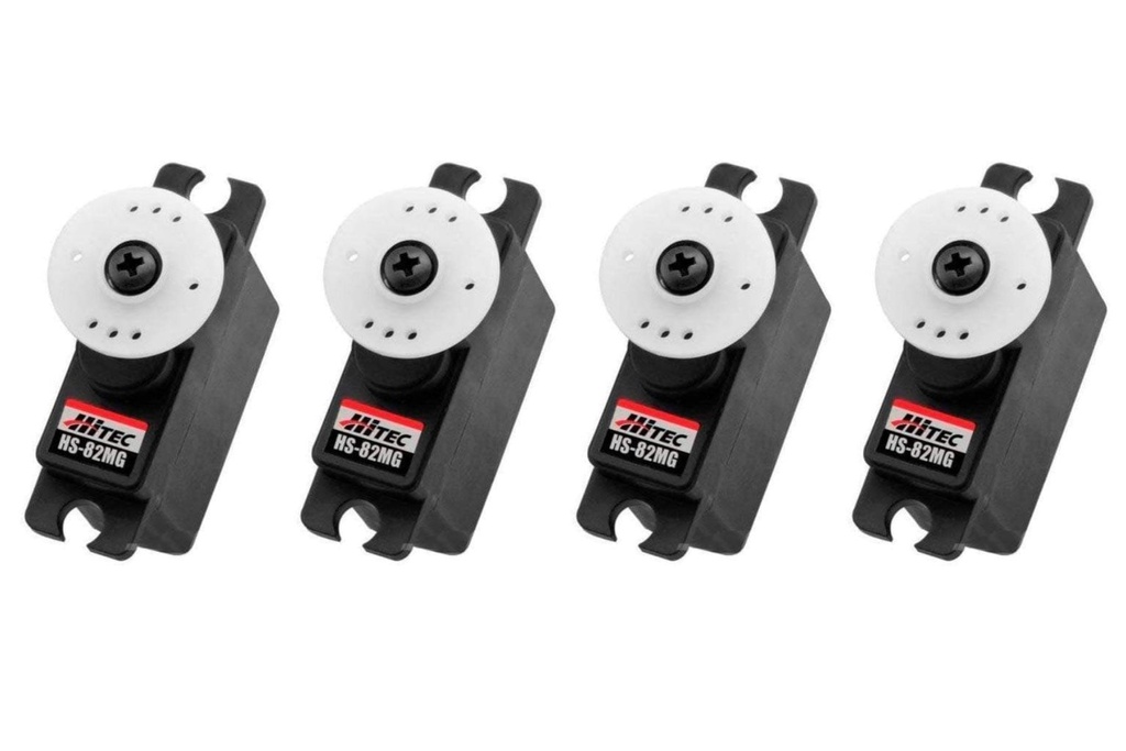 Hitec HS-82MG 19g Metal Gear Micro Servo Multi-Pack (4 Servos)