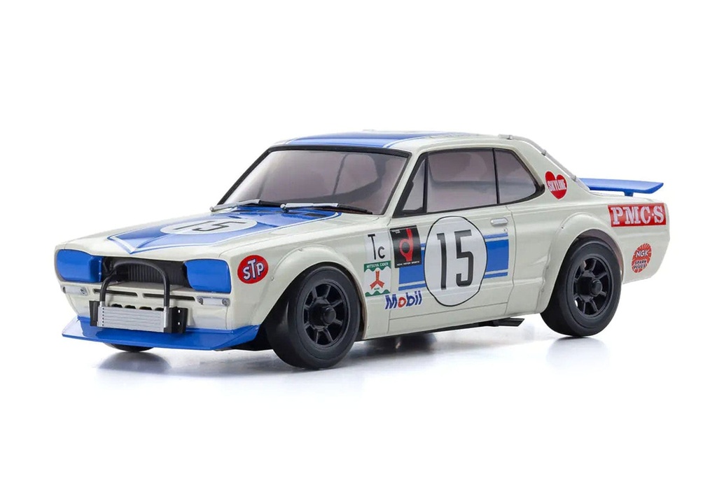 Kyosho Mini-Z Blue No. 15 Nissan 1972 Skyline 2000 GT-R KPGC10 1/27 Scale AWD - RTR
