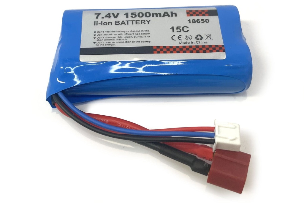 Primus 1500mAh 2S 7.4v Li-ion Battery with T Connector