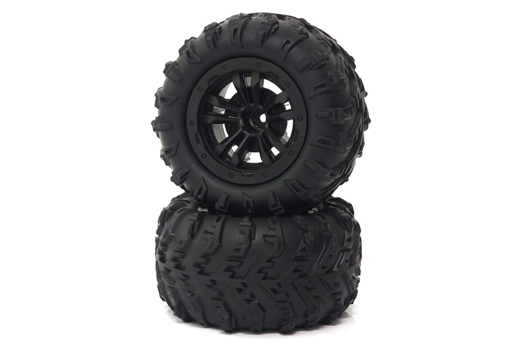 Primus 1/16 Scale DT16 Wheels and Tires Mounted (pr.)
