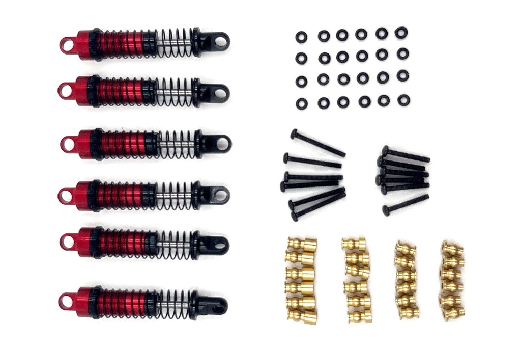 Hobby Plus 1/18 Scale CR18P 6x6 Optional Full Aluminum Big Bore Shock Set (4)