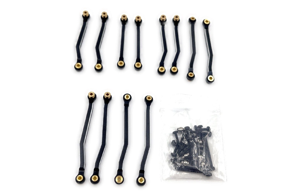 Hobby Plus 1/18 Scale CR18P Black 6x6 Aluminum High Clearance Link Set