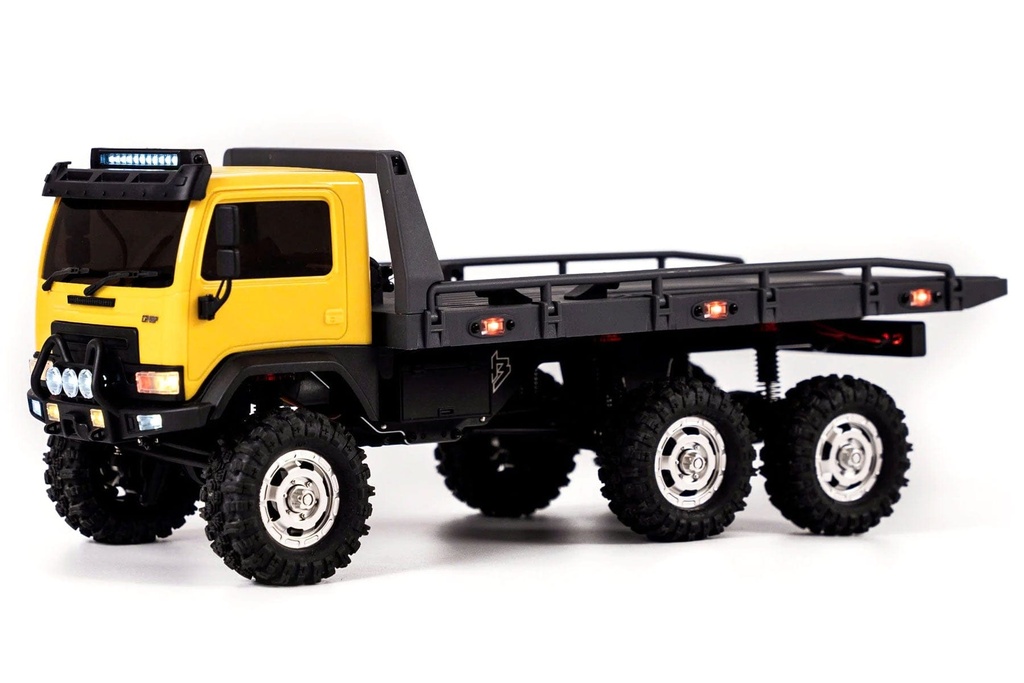 Hobby Plus CR18P Yellow Arktos 1/18 Scale 6x6 Flatbed Truck - RTR