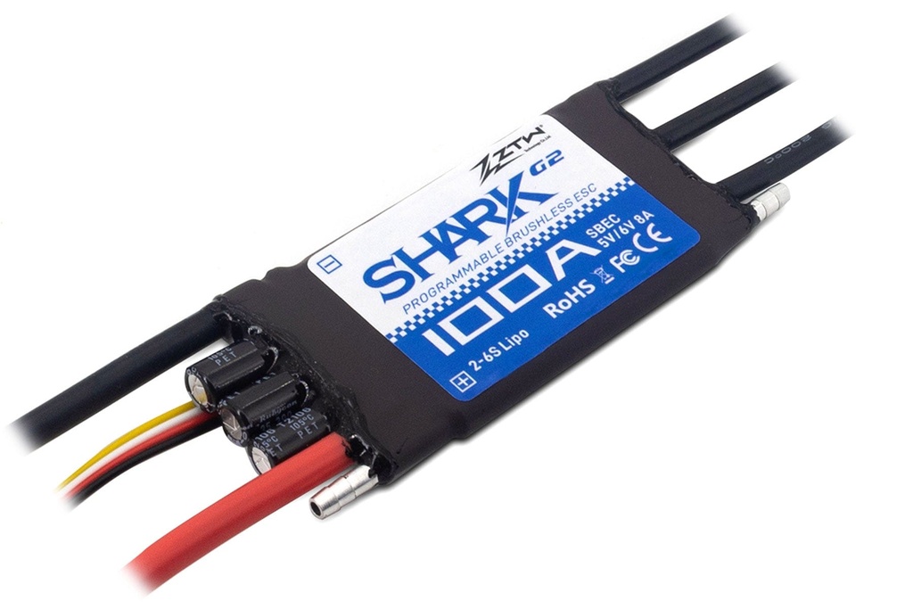 ZTW Shark G2 100A Boat ESC with 8A SBEC