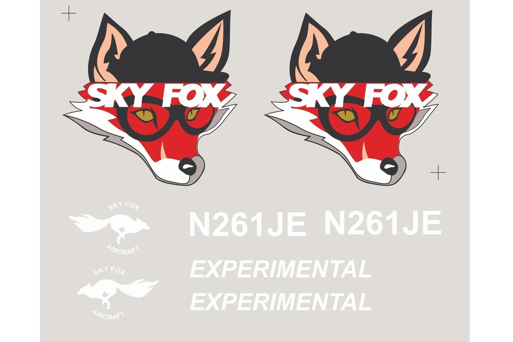 Nexa 2540mm Skyfox Sti Decal Set