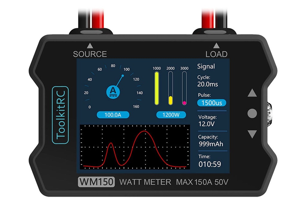 ToolkitRC WM150 150A Advanced Watt Meter and Power Analyzer