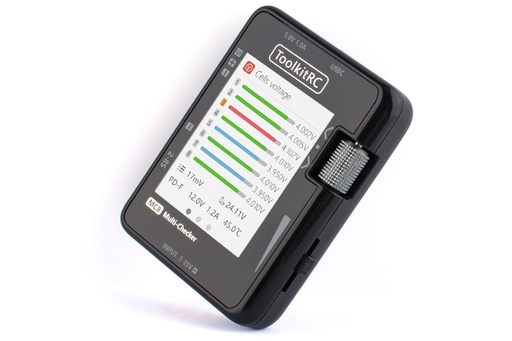 [TK31600] ToolkitRC MC8 Advanced 2-8S Battery Checker/Balancer and Servo Multi-Tester
