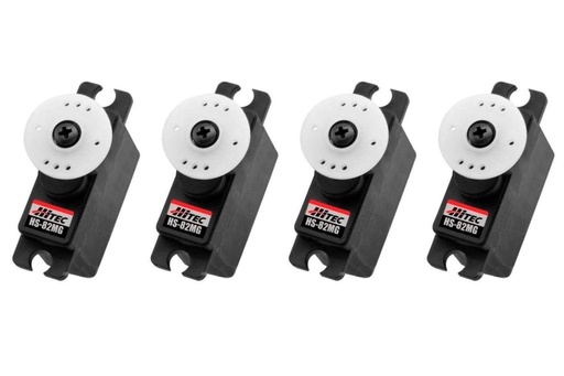 [HRC6005-034] Hitec HS-82MG 19g Metal Gear Micro Servo Multi-Pack (4 Servos)