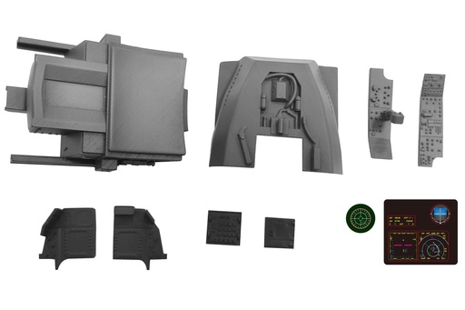 [FJ306310923] Freewing 90mm F-16 V2 3D Cockpit Printed Parts