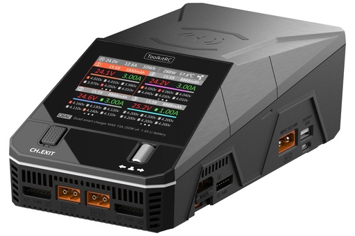 [TK12900] ToolkitRC Q6AC 1000W 6 Cell (6S) Quad Port LiPo AC/DC Battery Charger