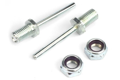 [DUB247] Du-Bro 5/32" x 1-1/4" Spring Steel Axle Shaft with Nylon Insert Lock Nuts