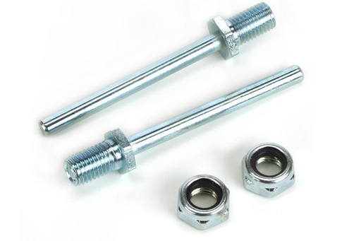 [DUB249] Du-Bro 3/16" x 2" Spring Steel Axle Shaft with Nylon Insert Lock Nuts
