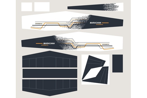 [NXA1071-105] Nexa 1530mm Maracana Covering Set (Fuselage and Tail)