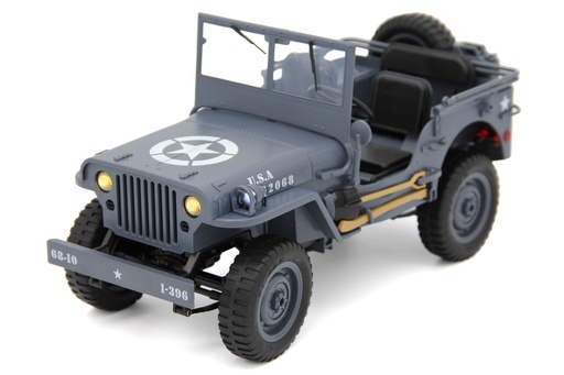 [PRM1014-003] Primus US Military Willys Jeep Grey  1/10 Scale 4WD Truck - RTR