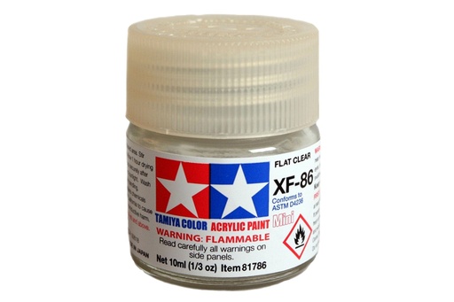 [TAM81786] Tamiya Acrylic Mini XF-86 Flat Clear 10ml Bottle