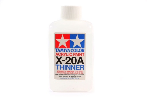 [TAM81040] Tamiya Acrylic/Poly Paint Thinner X-20A 250ml Bottle