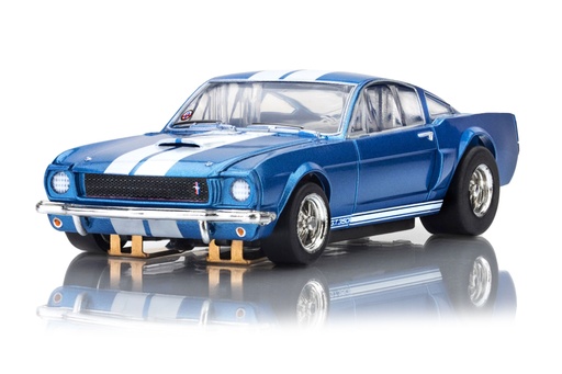 [AFX22149] AFX Mega G+ HO Scale 1966 Shelby GT350 Blue/White Stripes Slot Car
