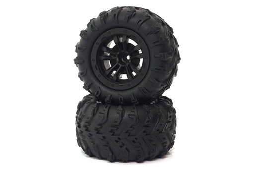 [PRM5016-021] Primus 1/16 Scale DT16 Wheels and Tires Mounted (pr.)