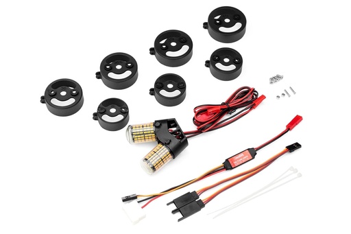 [E633] Freewing Universal Dual Tail Flame Afterburner LED Lights for Bifurcated 70/80/90mm EDF Jets