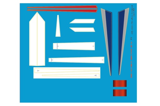 [FJ3211207B] Freewing 90mm EDF PLAAF J-10A Blue/White Water Decal Set B