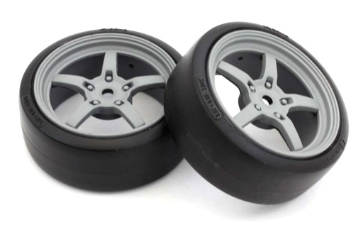 [KYOFATH705GYD] Kyosho Pre-Mounted Drift Tire FZ02 5-Spoke Racing (2)