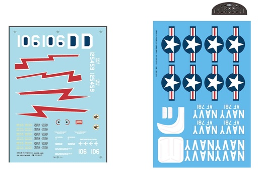 [FJ2211107] Freewing 70mm F9F Panther Decal Set