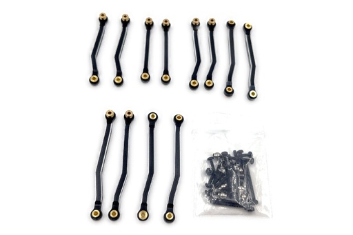 [HBP240474] Hobby Plus 1/18 Scale CR18P Black 6x6 Aluminum High Clearance Link Set