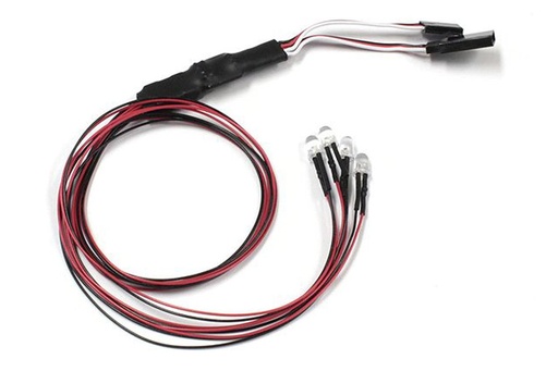 [KYO97054-4R-B] Kyosho LED Light Unit Red with 400mm Leads (4)