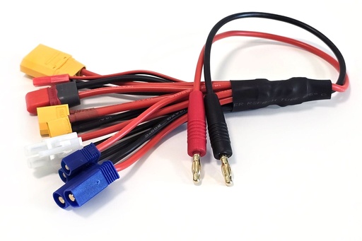 [BCT5002-030] BenchCraft 300mm (12") 8 in 1 Multi-Charge Lead with Banana Plugs
