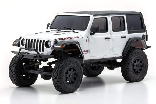 [KYO32521W] Kyosho Mini-Z 4x4 Jeep Wrangler Unlimited Rubicon Bright White 1/27 Scale 4WD Truck - RTR